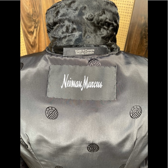 Full Length Neiman Marcus Feraud Paris Black Russian Broadtail Fur Coat Small - Picture 11 of 13